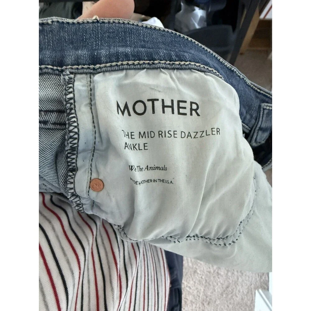 Mother Jeans Women’s Size 31 The Mid Rise Dazzler Ankle we the animals